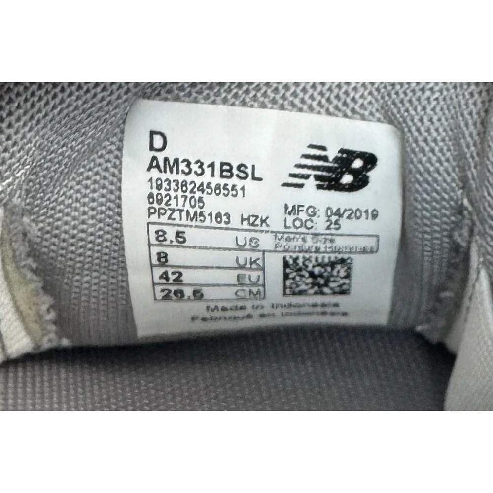 New Balance All Coasts AM331BSL Canvas Skateboarding Shoes Mens 8.5 Blue Sneaker